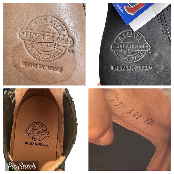 Linea De Oro Botin Tacon, Oil Leather/suede/piel Graso (black/negra)size 8 men - Picture 15 of 15